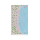 Towel with tropical design on a white background