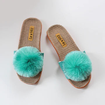 La-a Sole Pom Pom Slides