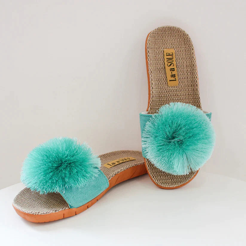 La-a Sole Pom Pom Slides