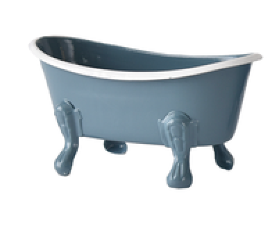 Blue-Gray Bathtub Soap Dish