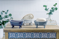 Load image into Gallery viewer, Blue-Gray Bathtub Soap Dish
