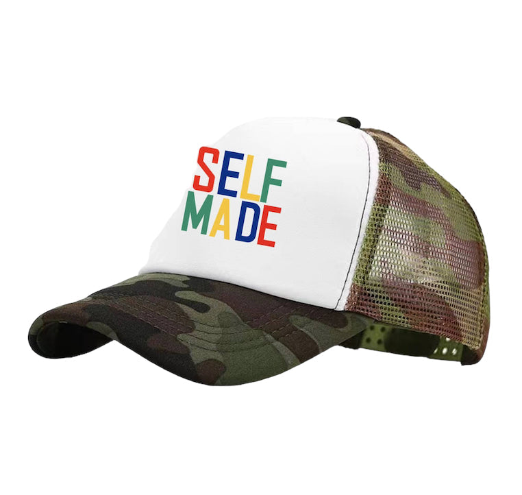 Self Made White Trucker Hat