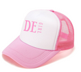 Load image into Gallery viewer, DE Girl white trucker hats
